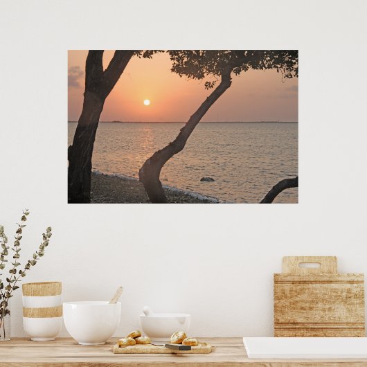 Big Pine Key Sunrise Horizontal Print Poster (Küche)