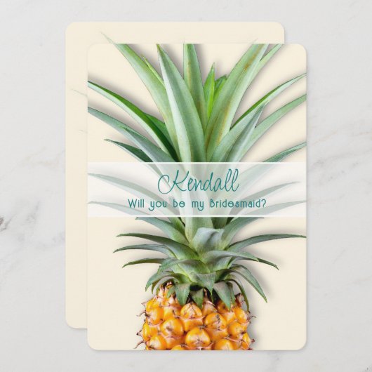 Big Pineape sei meine überhängende Werbebotschaft- Einladung (Vorne/Hinten)