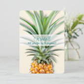 Big Pineape sei meine überhängende Werbebotschaft- Einladung (Stehend Vorderseite)