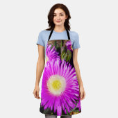 Big Pink Aussie Rambler Blume, Full Print Schürze (Getragen)