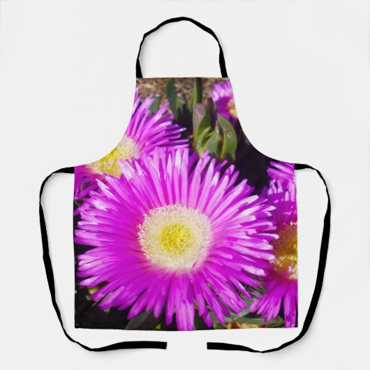 Big Pink Aussie Rambler Blume, Full Print Schürze (Vorderseite)