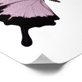Big Pink & Black Butterfly - Persönlich gestalten Poster (Ecke)