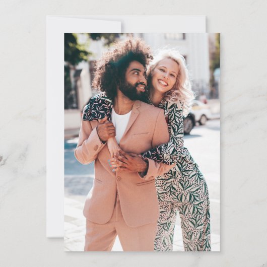 Big Pink Blooms Hochzeit Einladung (Rückseite)