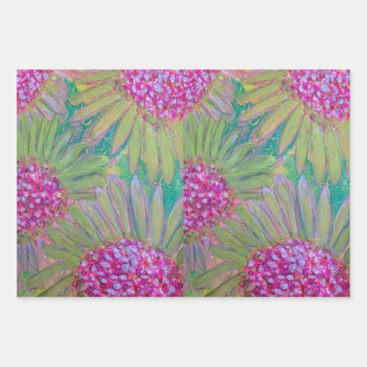 Big Pink-Blume Geschenkpapier Set (Vorderseite 3)