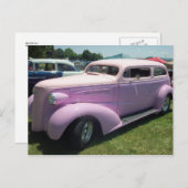 Big Pink Car Postkarte (Vorne/Hinten)