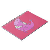 Big Pink Cartoon Shark Notizblock (Linke Seite)