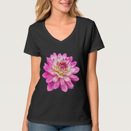 Big Pink Dahlia T - Shirt (Vorderseite)