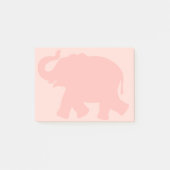 Big Pink Elephant Silhouette Post-it Klebezettel (Vorderseite)