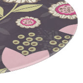 Big Pink Floral Tulip Muster Schneidebrett (Ecke)