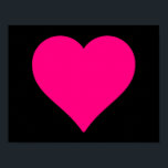Big Pink Heart Poster<br><div class="desc">Großes rosa Herz. Hell und fröhlich und lustig. Funky cool.</div>