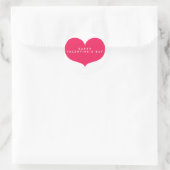 Big Pink Heart Valentine's Day Stickers (Tasche)