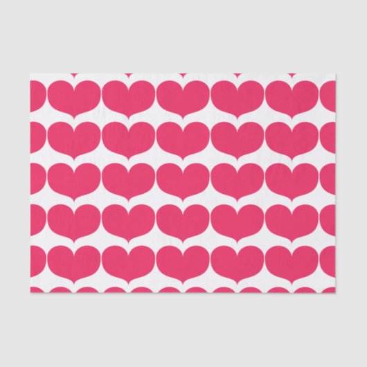 Big Pink Hearts Tissue Seidenpapier (Vorderseite)