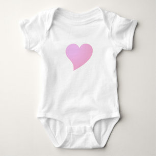 Big Pink Herz, Liebe, Weiß Baby Strampler