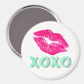 Big Pink Kiss Magnet (Vorderseite/Rückseite)