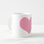 Big Pink Liebe Herz Kaffeetasse (Vorderseite Links)