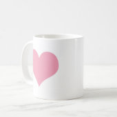Big Pink Liebe Herz Kaffeetasse (Vorderseite Links)