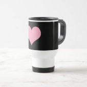 Big Pink Liebe Herz Reisebecher (VorderseiteRechts)