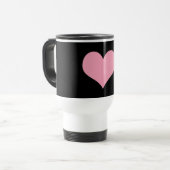 Big Pink Liebe Herz Reisebecher (Vorderseite Links)