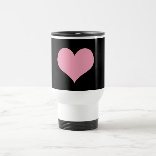 Big Pink Liebe Herz Reisebecher (Mittel)