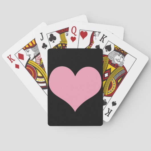 Big Pink Liebe Herz Spielkarten (Rückseite)