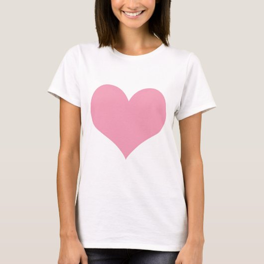 Big Pink Liebe Herz T-Shirt (Vorderseite)