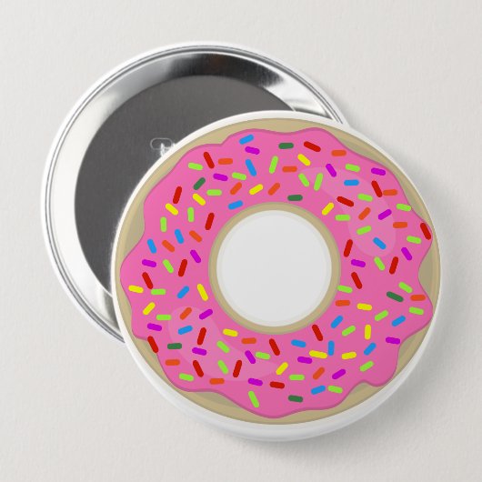 Big Pink Mattiert Donut Button (Vorne & Hinten)