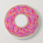 Big Pink Mattiert Donut Button (Vorderseite)