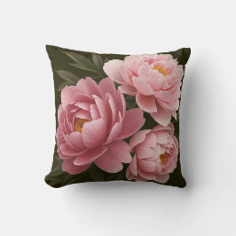 Big Pink Peonies Pillows - Vintage Blume Kissen