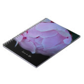 Big Pink Peony Bud Notizblock (Linke Seite)