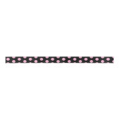 Big Pink Polka Dots on Black  Satinband (Vorderseite)