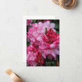 Big Pink Rhododendron Mitteilungskarte (Vorderseite/Rückseite Beispiel)