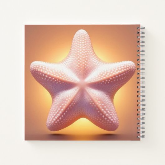 Big Pink Starfish Notizblock (Rückseite)