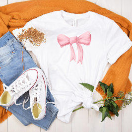 Big Pink Watercolor Bow T-Shirt