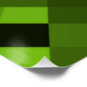 Big Pixel Background - Lime Green Poster (Ecke)