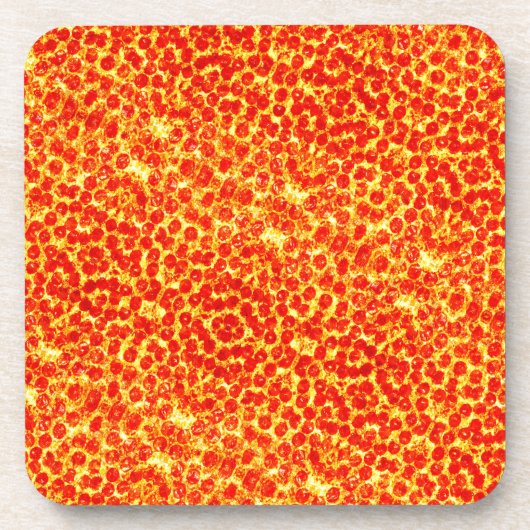 Big Pizza Pattern Getränkeuntersetzer (Vorderseite)