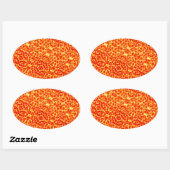 Big Pizza Pattern Ovaler Aufkleber (Blatt)