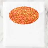 Big Pizza Pattern Ovaler Aufkleber (Tasche)