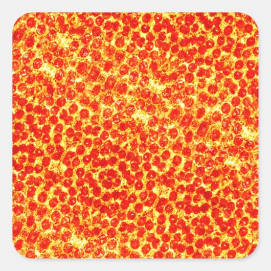 Big Pizza Pattern Quadratischer Aufkleber (Vorderseite)