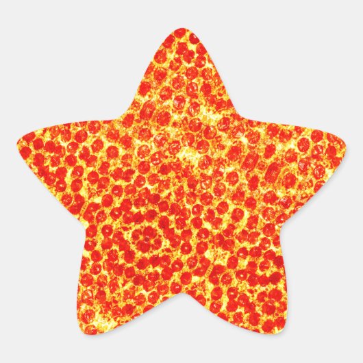Big Pizza Pattern Stern-Aufkleber (Vorderseite)