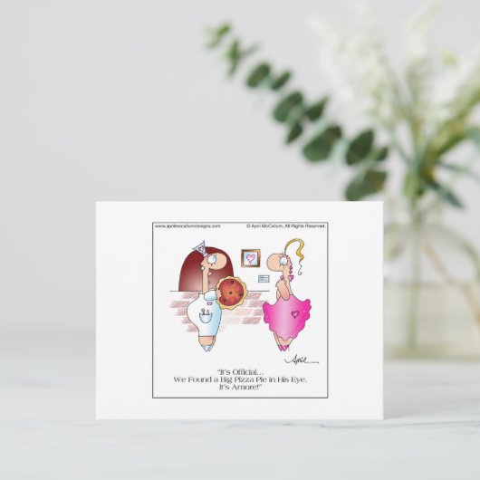 BIG PIZZA PIE Postcard bis April McCallum Postkarte (Stehend Vorderseite)