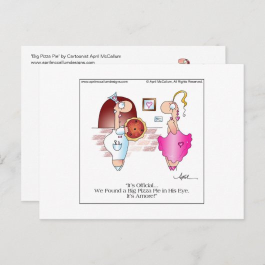 BIG PIZZA PIE Postcard bis April McCallum Postkarte (Vorne/Hinten)