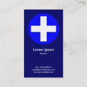 Big Plus Schilder Blau - Dunkelblau Visitenkarte (Rückseite)