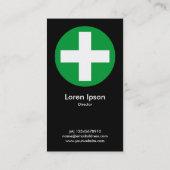 Big Plus Schilder grün - schwarz Visitenkarte (Rückseite)