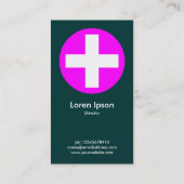 Big Plus Schilder Magenta - Dunkles Aquamarines Gr Visitenkarte (Rückseite)
