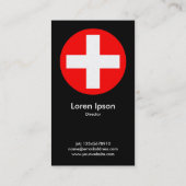 Big Plus Schilder rot - schwarz (Gold Card) Visitenkarte (Rückseite)