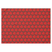 Big Poinsettia Blume Pattern auf Burgund Tischdecke (Vorderseite (Horizontal))