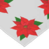 Big Poinsettia Blume Pattern auf Light Silver Gray Tischdecke (Schrägansicht)