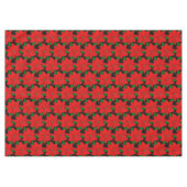 Big Poinsettia Blume Pattern auf schwarz Tischdecke (Vorderseite (Horizontal))