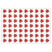 Big Poinsettia Blume Pattern auf weißem Tablettenf Tischdecke (Vorderseite (Horizontal))