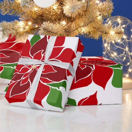 Big Poinsettia Weihnachtspapier Geschenkpapier (Feiertage)